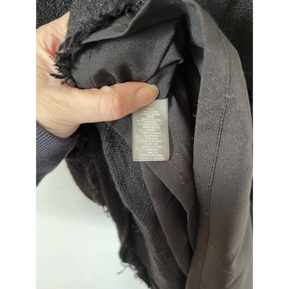 Karl Lagerfeld Black Tweed Fringe Knee Length Sheath Pocket Dress Womens Size 12 - Picture 7 of 7